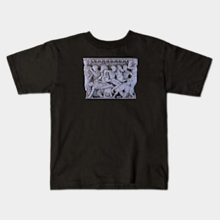 Greek Marble Battle Relief - Image 3 Kids T-Shirt